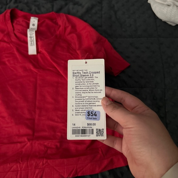 NWT Lululemon Swiftly Tech Cropped Short Sleeve 2.0 - Picture 2 of 2